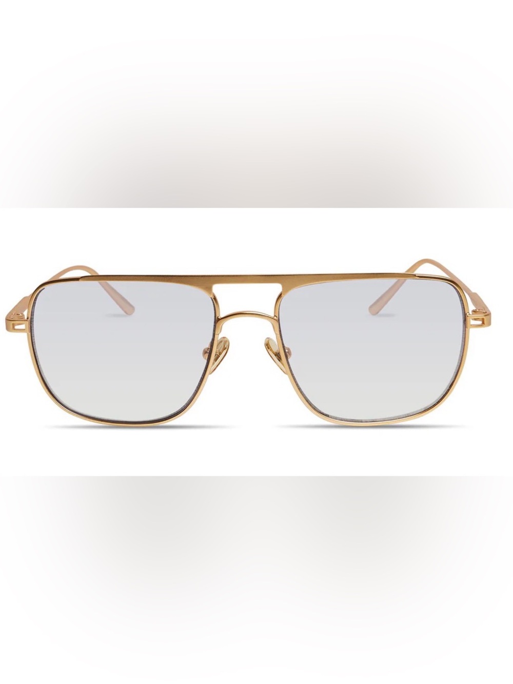 Elisa Johnson - Jane Gold Frame Aviator Women's Sunglasses - Light Opacity